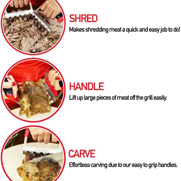 Meat Shredder & Claws Stainless Steel BBQ New - Picture 7 of 8